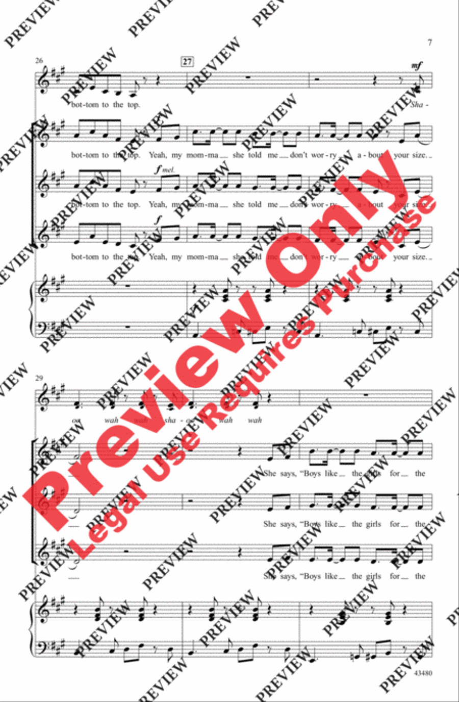 All About That Bass - SoundTrax CD (CD only) Choir scores gallery preview page 7