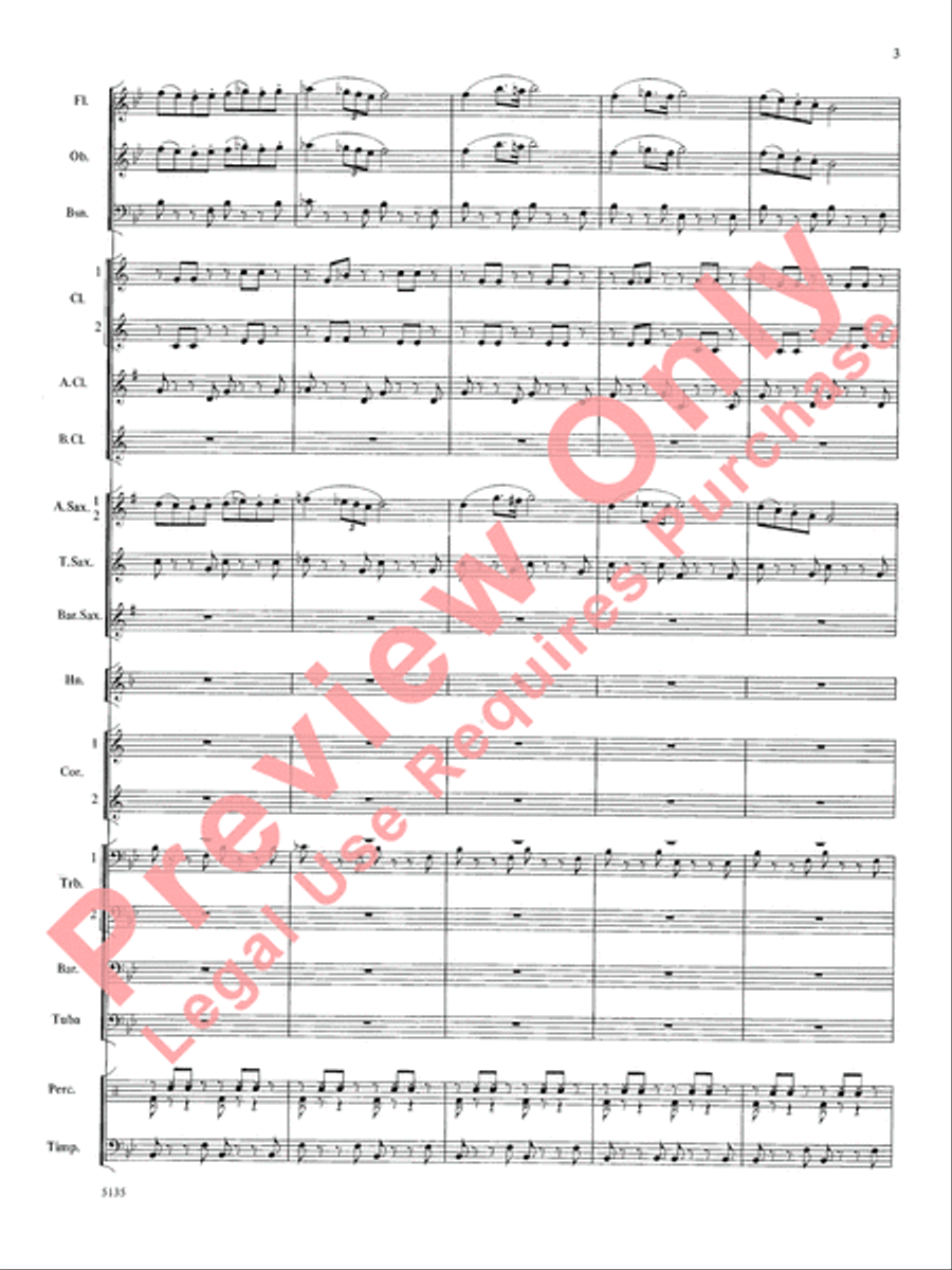 Procession of the Sardar Concert Band scores gallery preview page 4