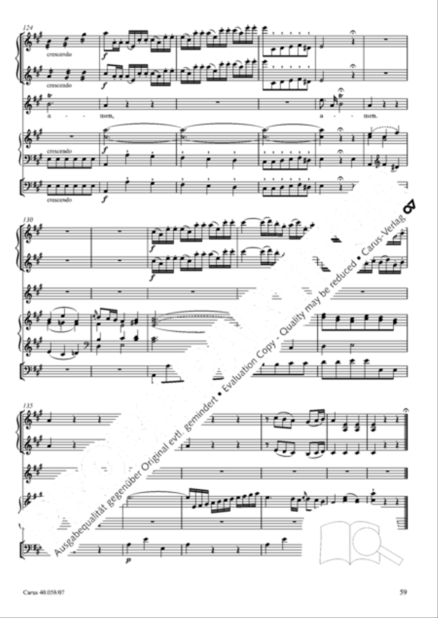 Vesperae solennes de Dominica 4-Part scores gallery preview page 64