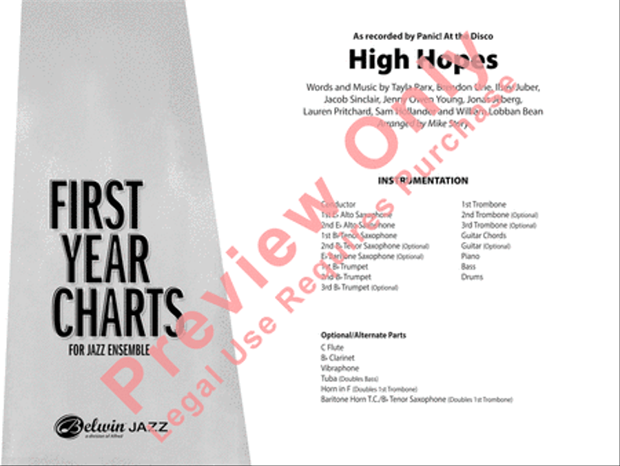 High Hopes Jazz Ensemble scores gallery preview page 2