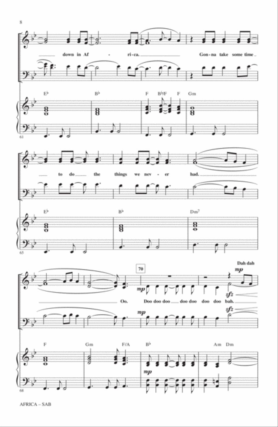 Africa (arr. Roger Emerson) 3-Part scores gallery preview page 6