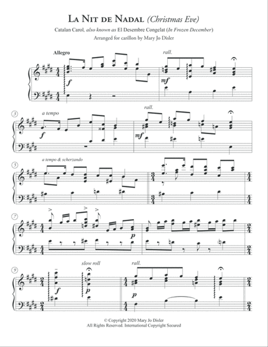 3 Christmas Pieces Carillon scores gallery preview page 6
