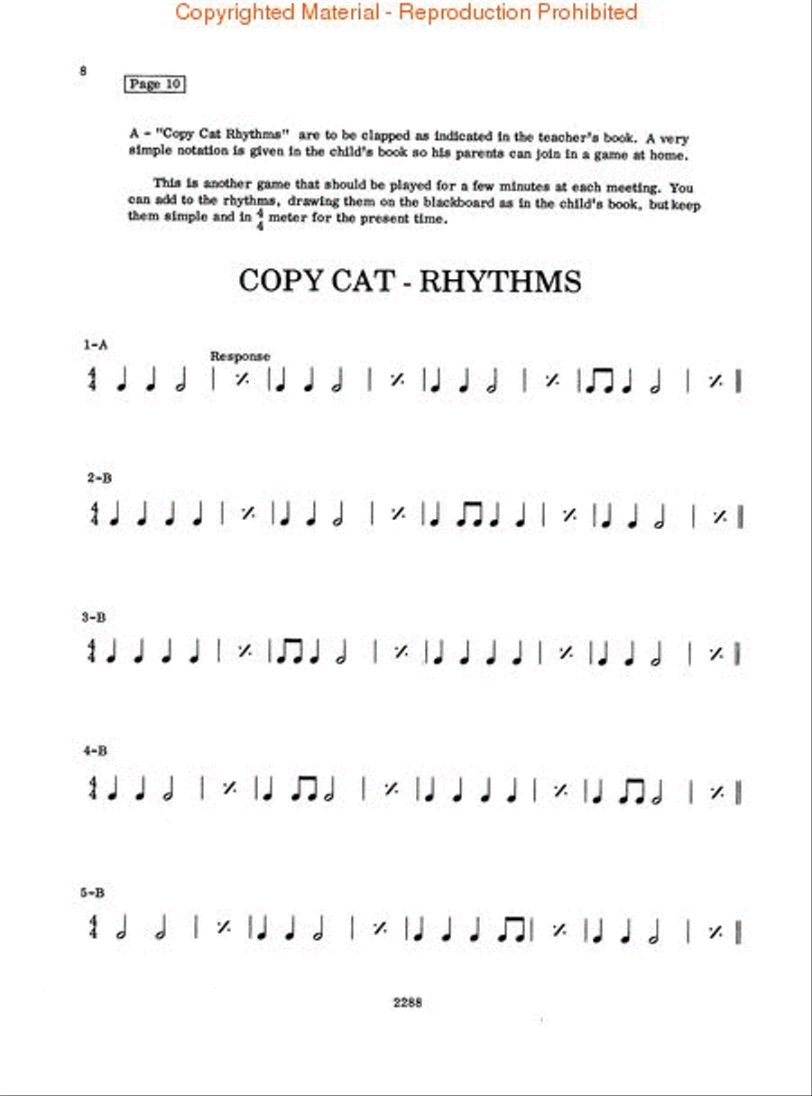 Moppets' Rhythms and Rhymes - Teacher's Book Piano Method scores gallery preview page 3