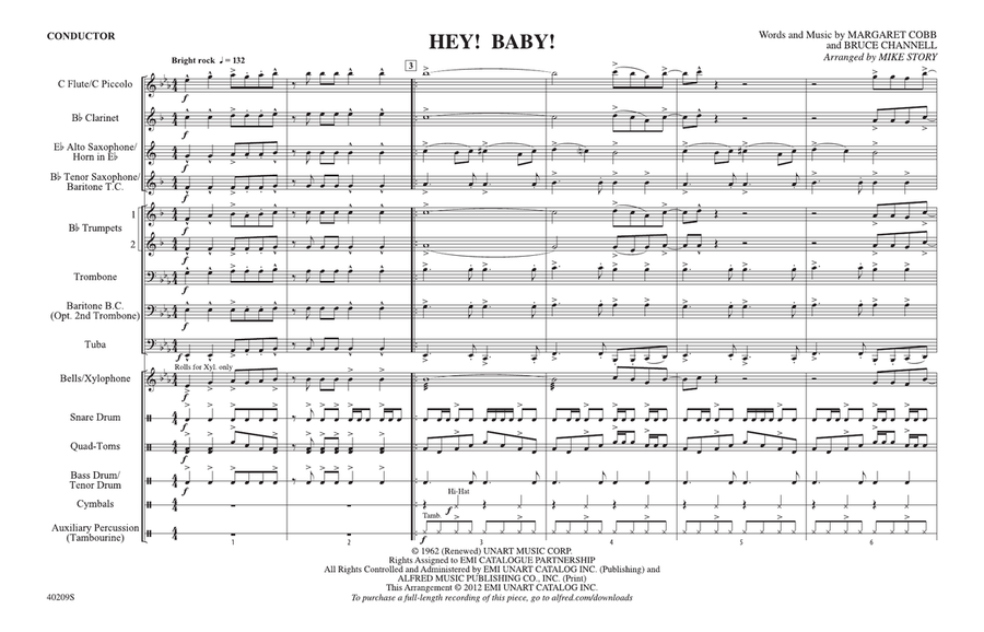 Hey! Baby! (from Dirty Dancing): Score