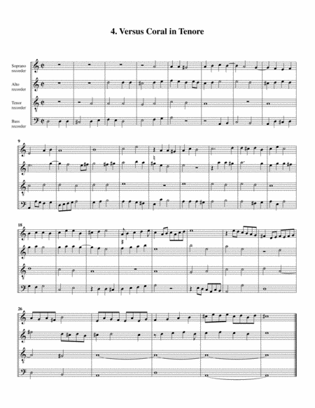Veni Redemptor gentium (arrangement for 4 recorders)