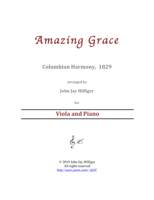 Amazing Grace for Viola and Piano