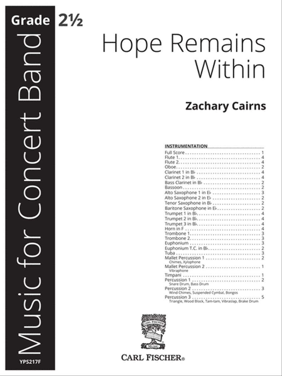 Hope Remains Within Concert Band scores gallery preview page 1