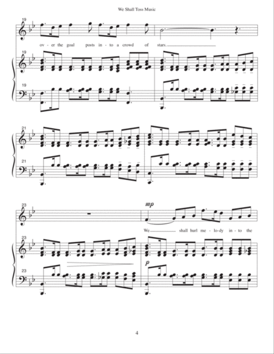 We Shall Toss Music (B-flat Major) High Voice scores gallery preview page 4
