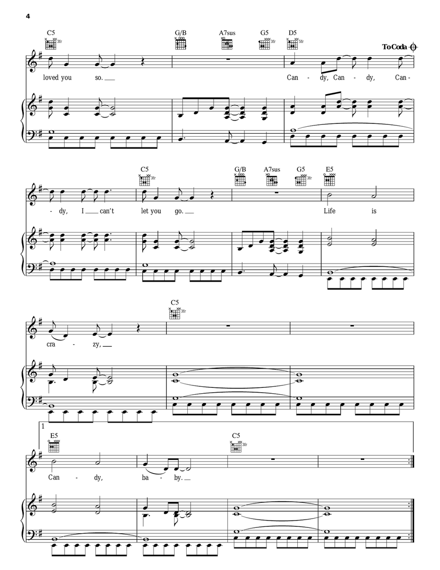 Candy Piano, Vocal, Guitar scores gallery preview page 4