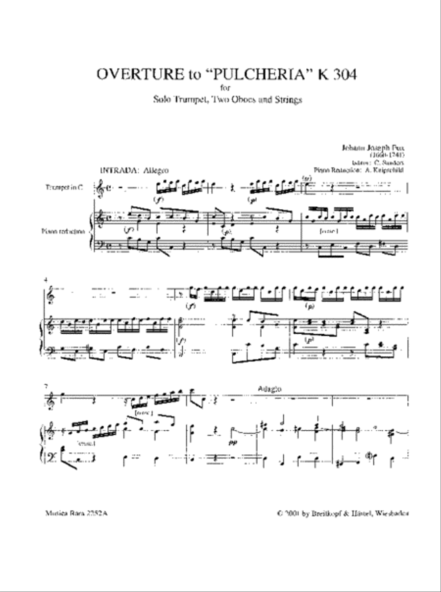 Overture of “Pulcheria” K 304 Trumpet Solo scores gallery preview page 2