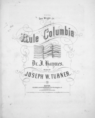 Book cover for Rule Columbia. A National Song