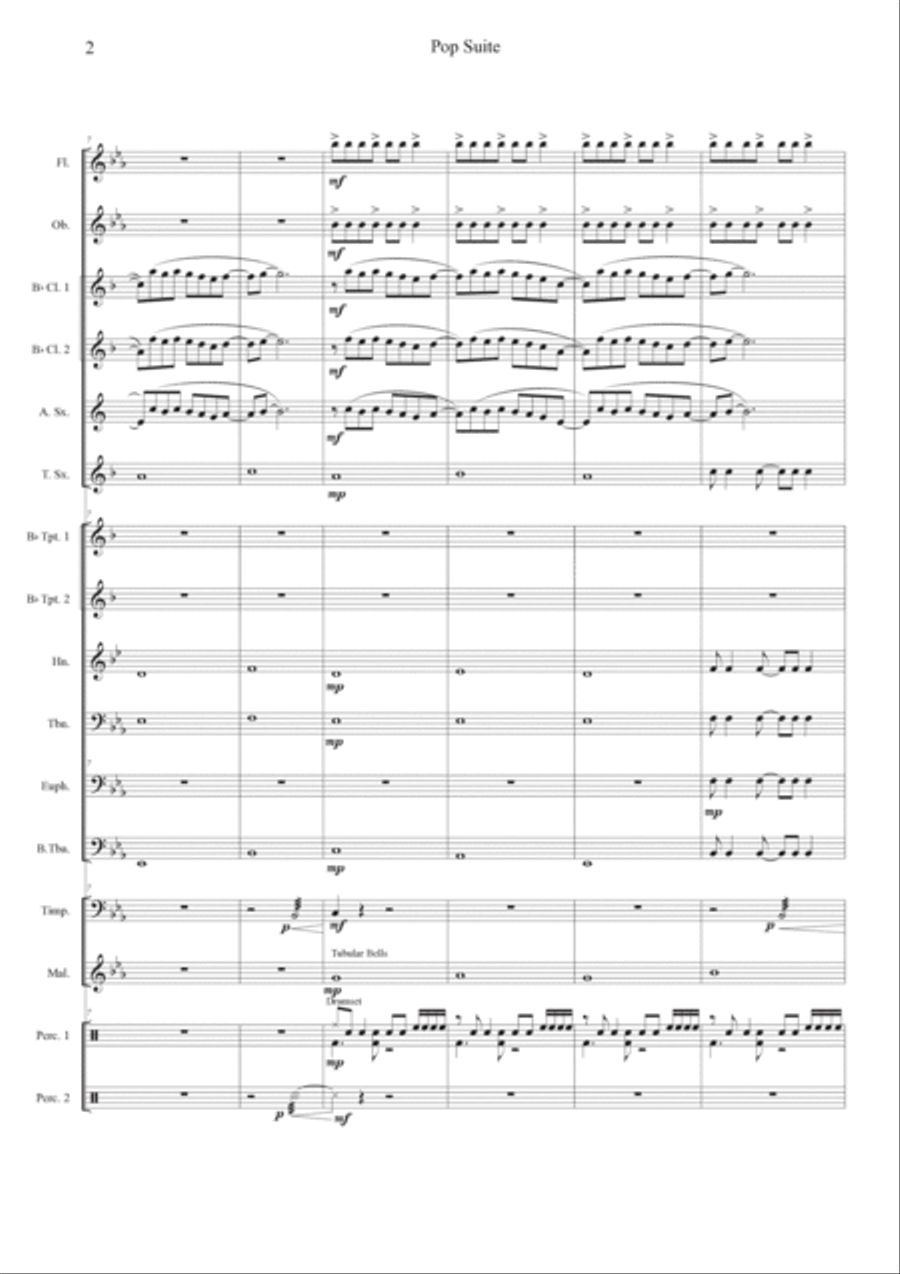 Pop Suite Pop Suite Concert Band scores gallery preview page 2