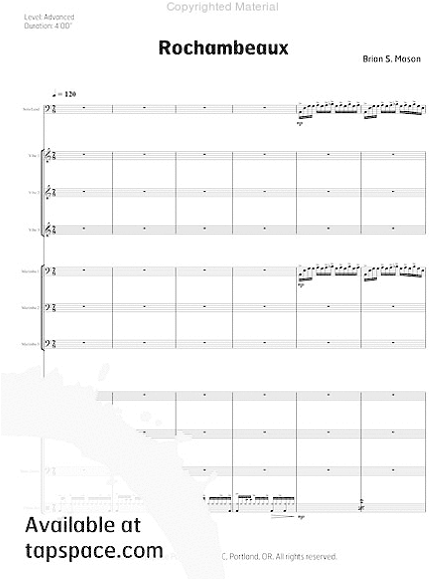 Rochambeaux Percussion Ensemble scores gallery preview page 6
