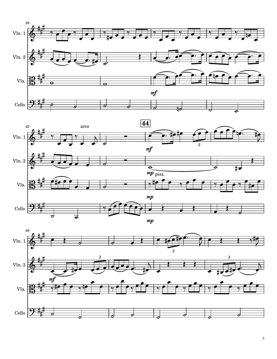 Pavane, Op. 50 String Quartet scores gallery preview page 5