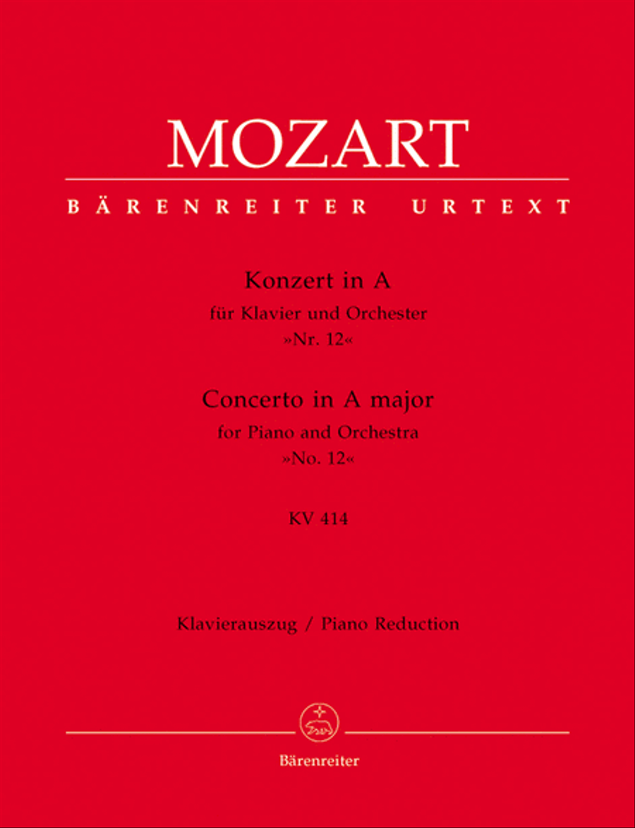Piano Concerto In A Major, K. 414 Piano Solo scores gallery preview page 1
