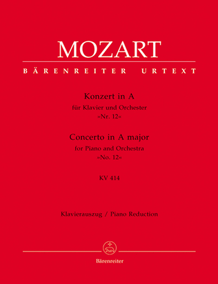 Book cover for Piano Concerto In A Major, K. 414