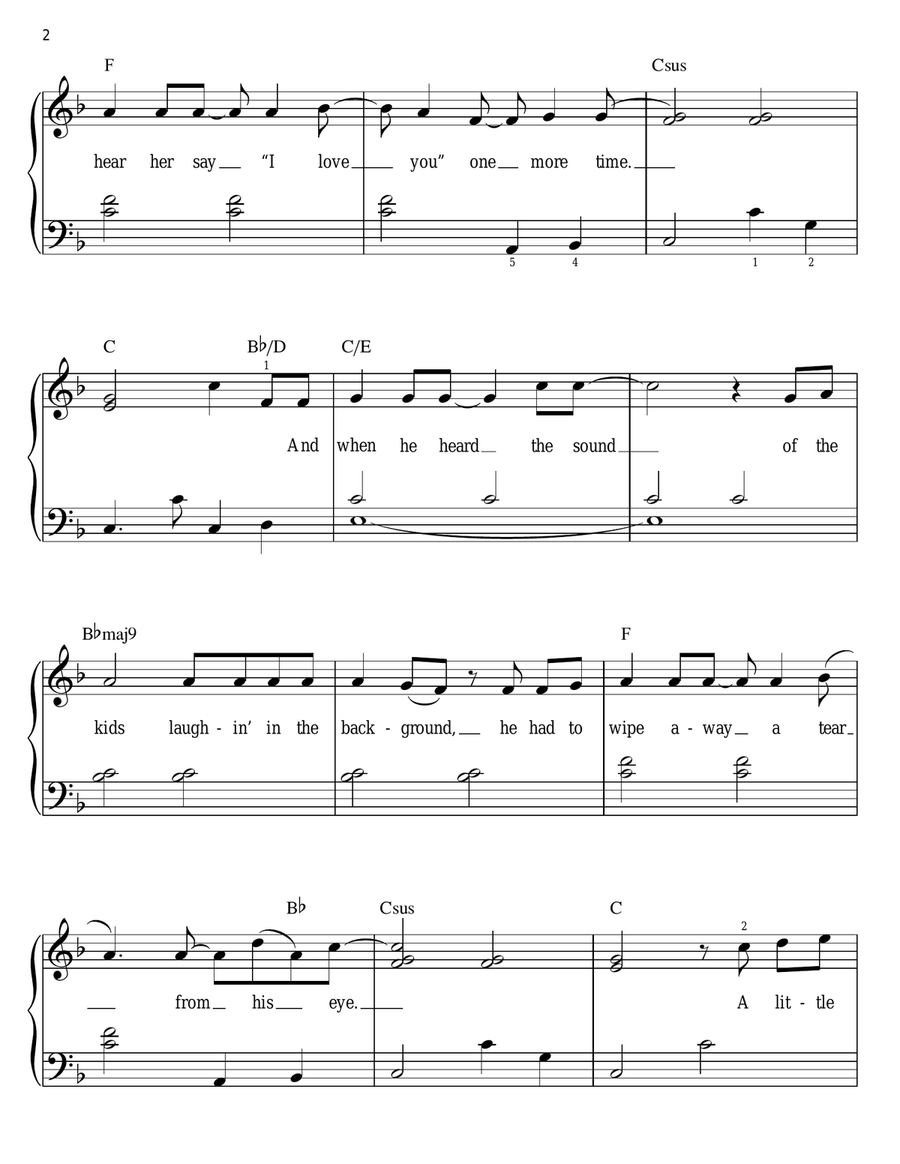 I'm Already There Easy Piano scores gallery preview page 2