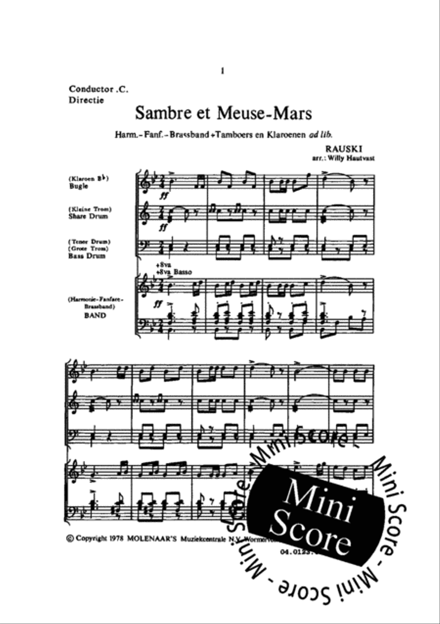 Sambre et Meuse Concert Band scores gallery preview page 5