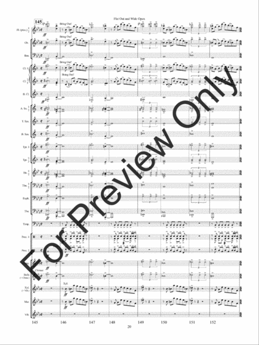 Flat Out and Wide Open Concert Band scores gallery preview page 23