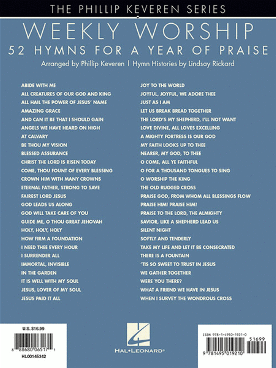 Weekly Worship – 52 Hymns for a Year of Praise Easy Piano scores gallery preview page 6