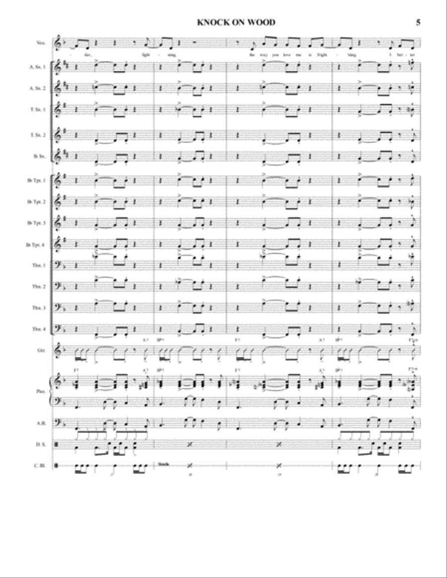 Knock On Wood Jazz Ensemble scores gallery preview page 5
