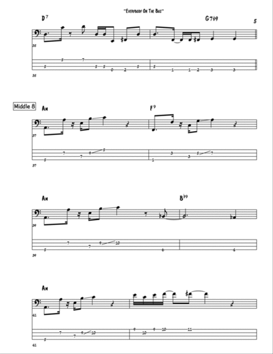 Everybody On The Bus Everybody On The Bus Bass Guitar scores gallery preview page 5