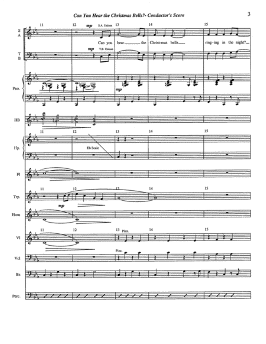 Can You Hear the Christmas Bells? Orchestra scores gallery preview page 4