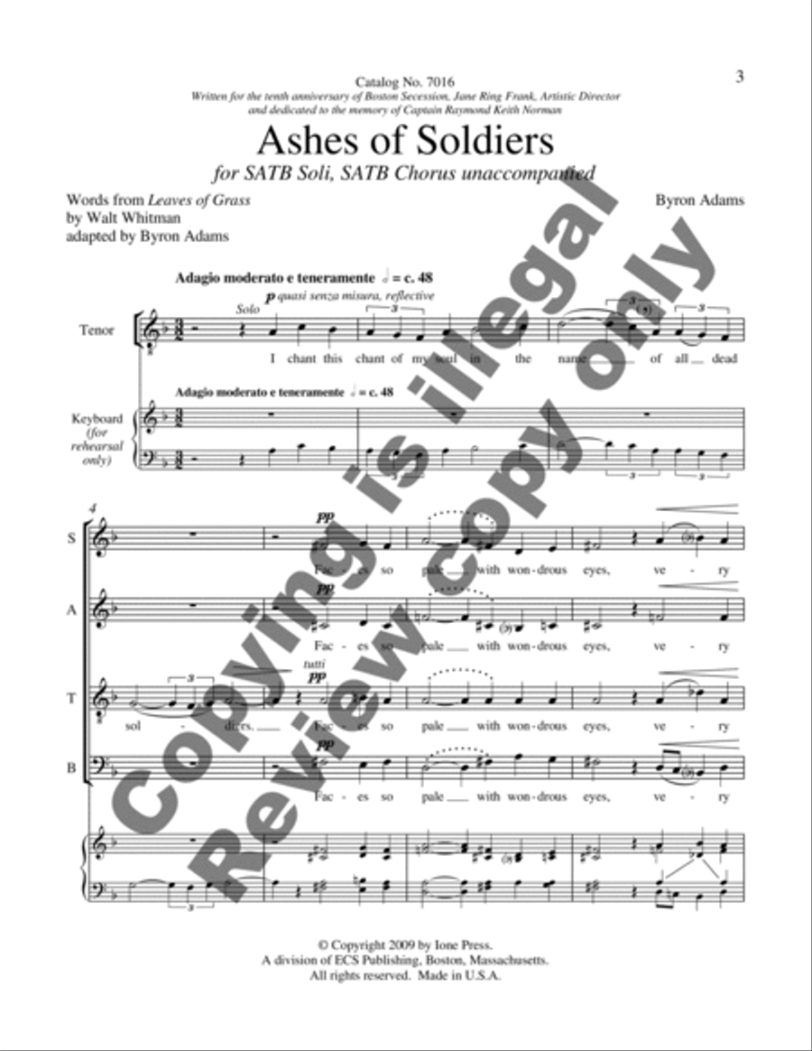 Ashes of Soldiers 4-Part scores gallery preview page 8