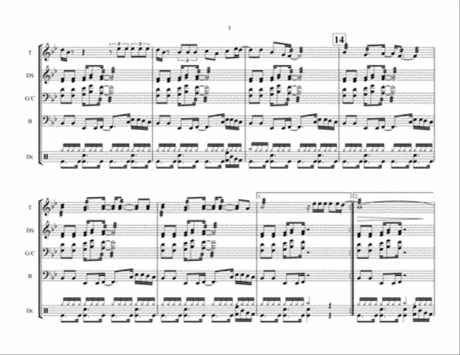 La Bamba La Bamba Percussion Ensemble scores gallery preview page 3