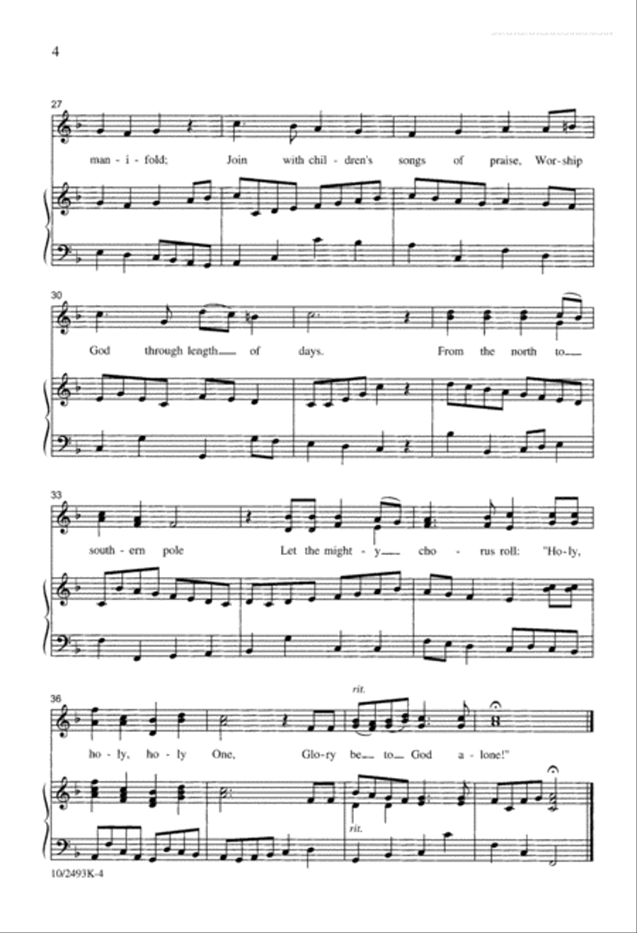 Let the Whole Creation Cry Unison Choir scores gallery preview page 4