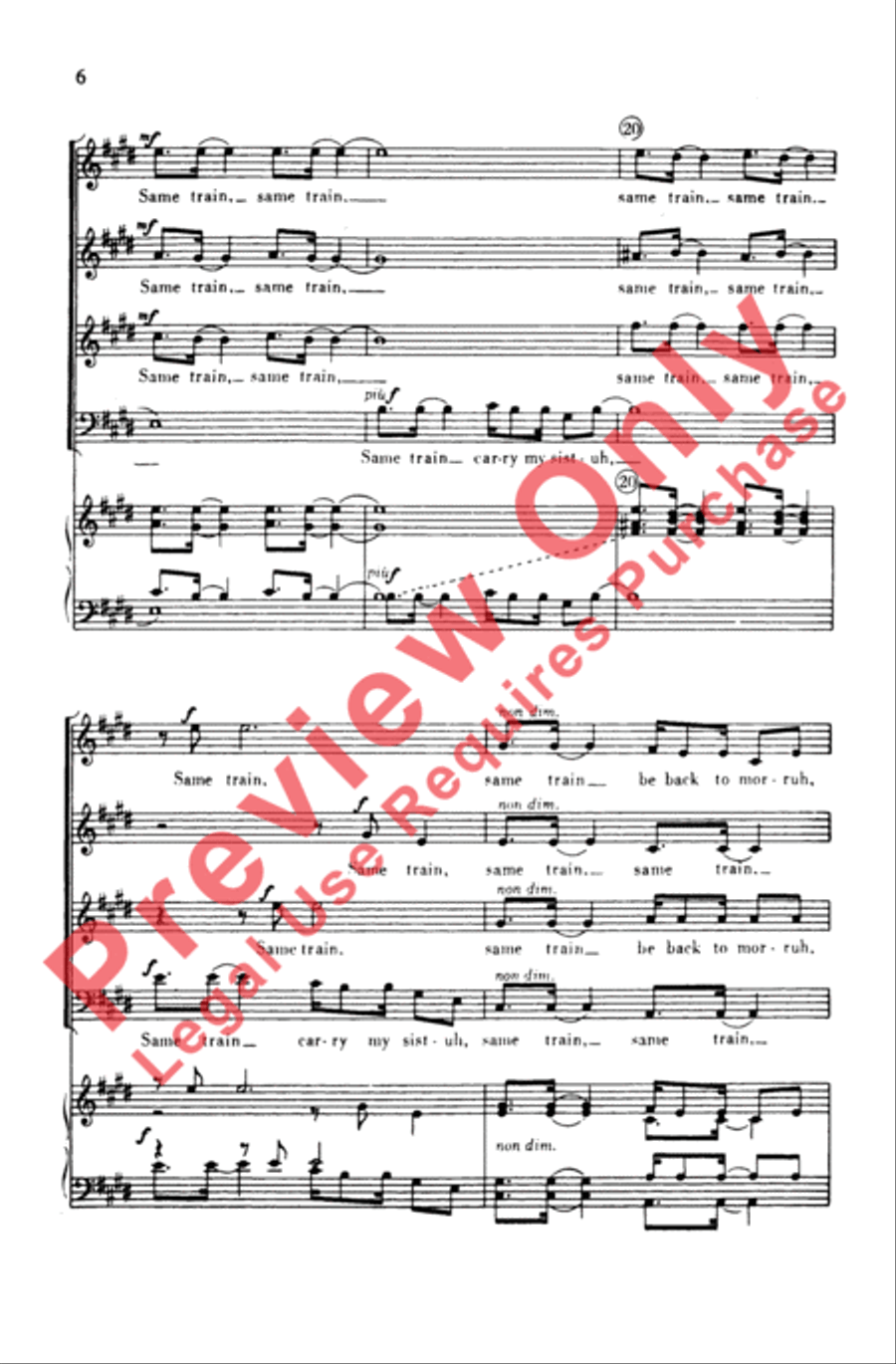 Same Train 4-Part scores gallery preview page 5