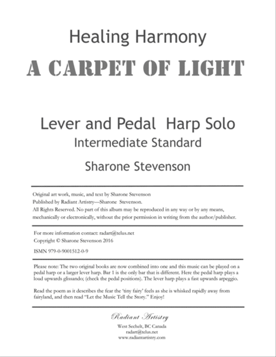 A Carpet of Light A Carpet of Light Pedal Harp scores gallery preview page 2