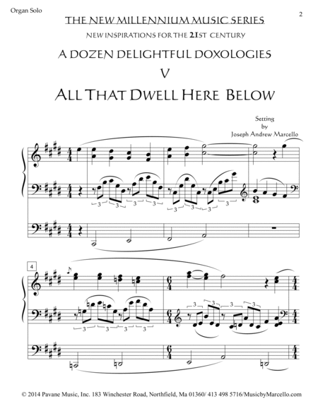 Delightful Doxology V - All That Dwell Beneath the Skies - Organ (E) image number null