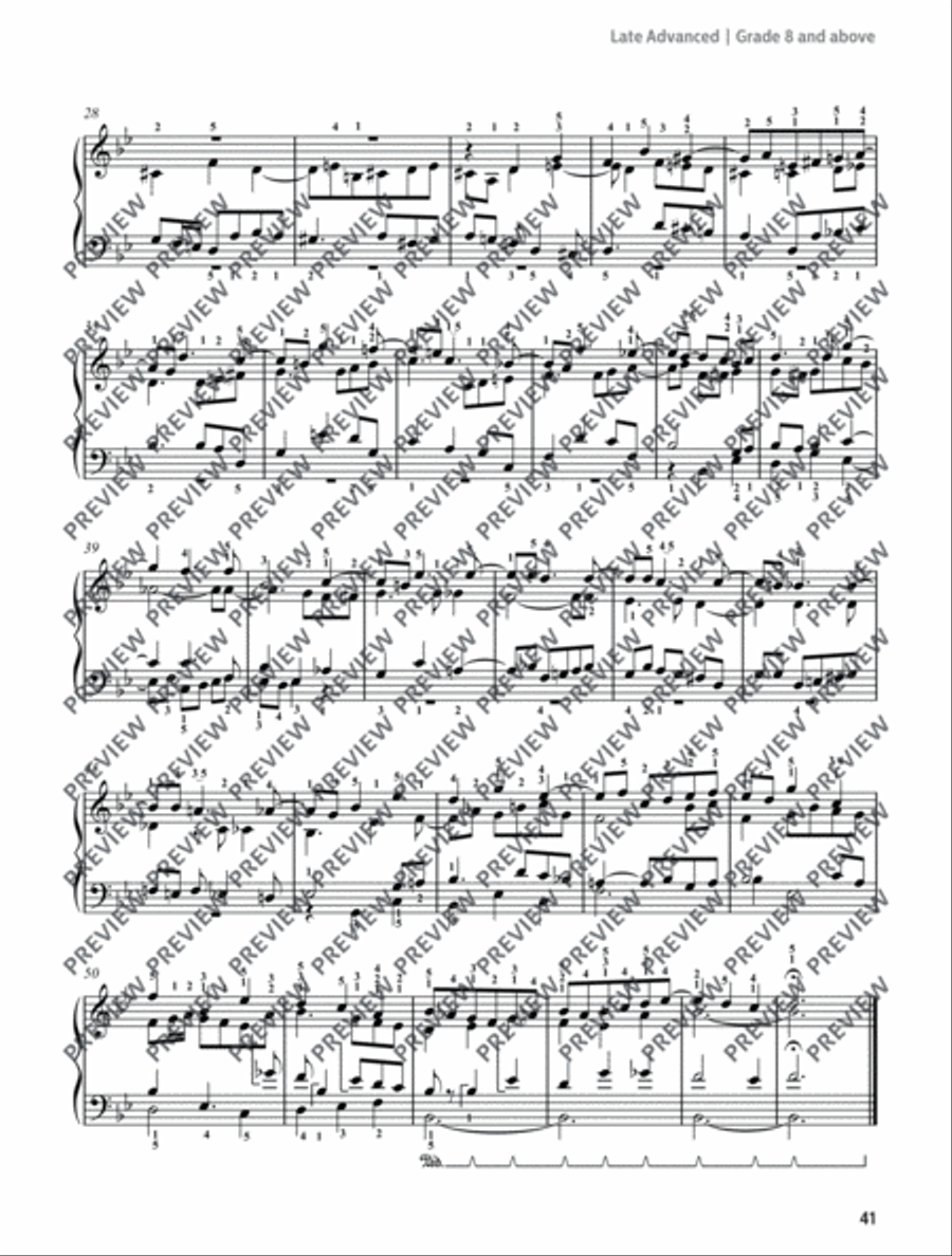 Prelude and Fugue Piano Solo scores gallery preview page 6