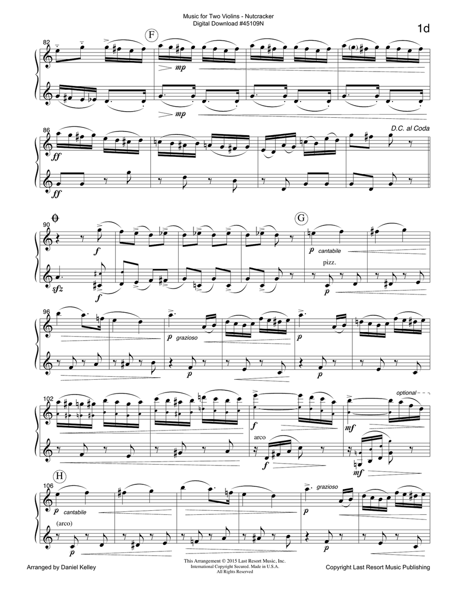 The Nutcracker for Violin Duet - Music for Two Violins String Orchestra scores gallery preview page 5