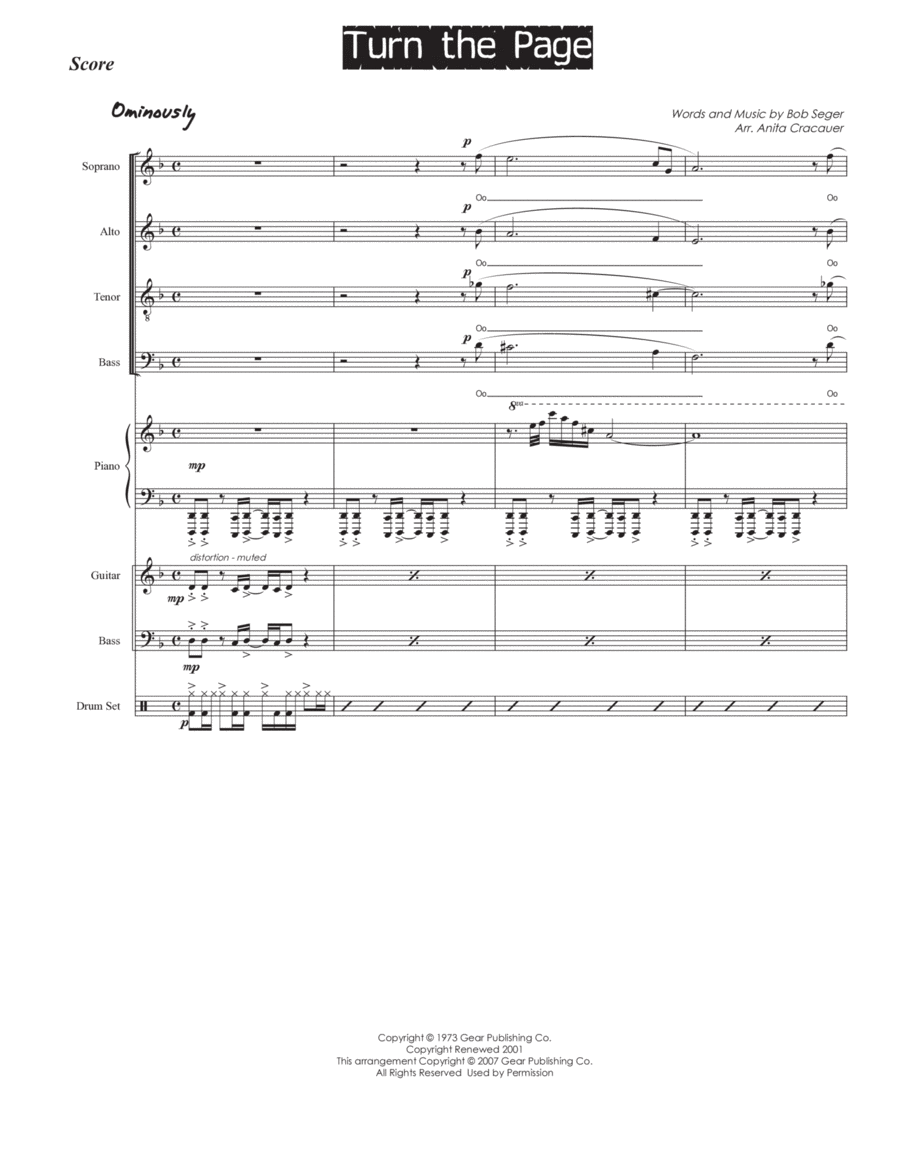 Turn The Page Tenor Saxophone scores gallery preview page 1