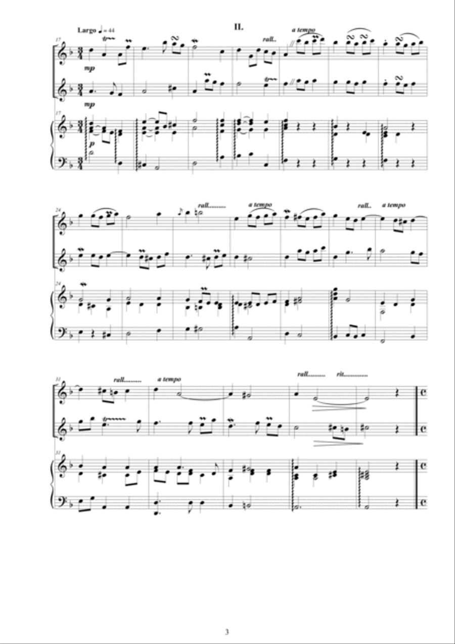 Scarlatti A - Concerto Grosso no.3 in F major - Two Flutes and piano Flute Duet scores gallery preview page 3