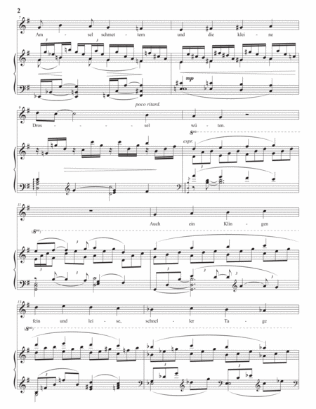KORNGOLD: Sommer, Op. 9 no. 6 (transposed to G major)