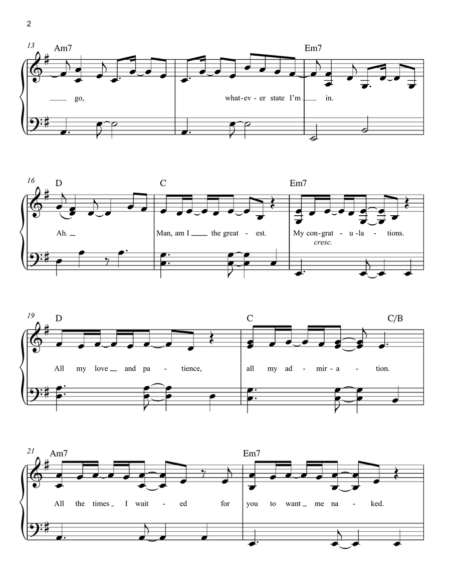THE GREATEST Easy Piano scores gallery preview page 2
