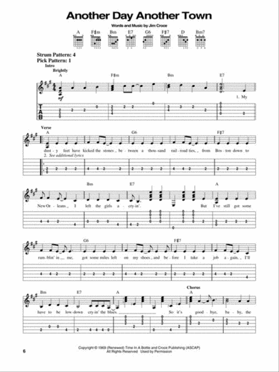 The Best Of Jim Croce - Easy Guitar Electric Guitar scores gallery preview page 7