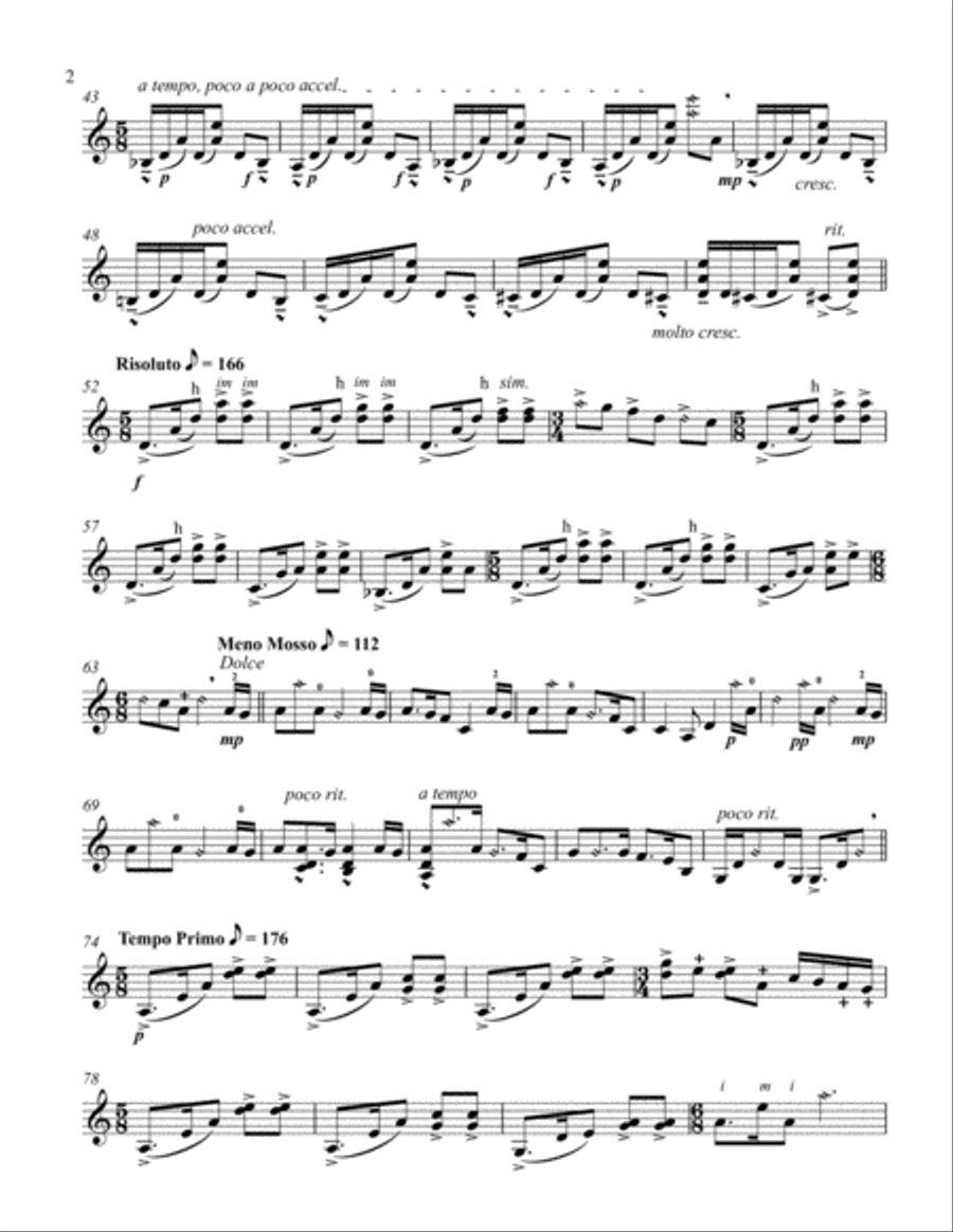 Fiddle Caprices and Pizzicato Pieces: six virtuosic studies for solo violin Violin Solo scores gallery preview page 6
