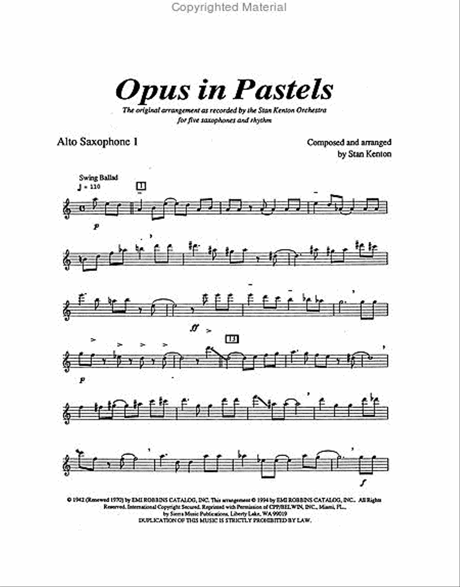 Opus in Pastels Jazz Ensemble scores gallery preview page 4