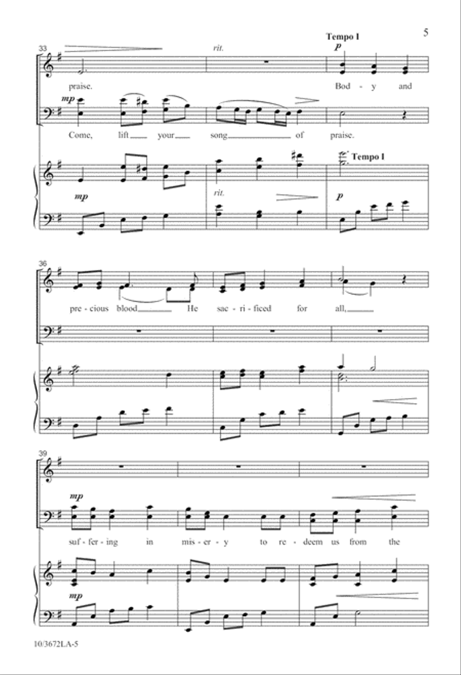 Candlelight Communion 4-Part scores gallery preview page 5