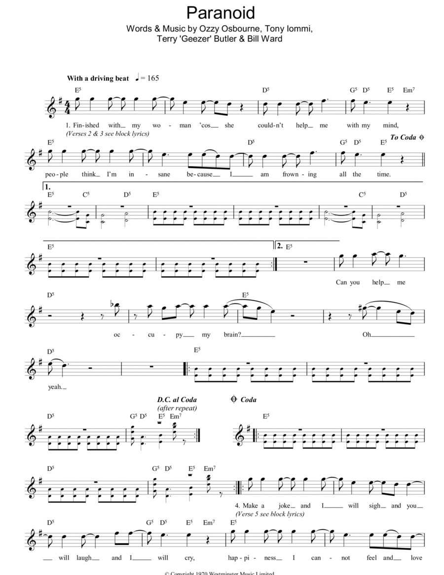 Paranoid Piano scores gallery preview page 1