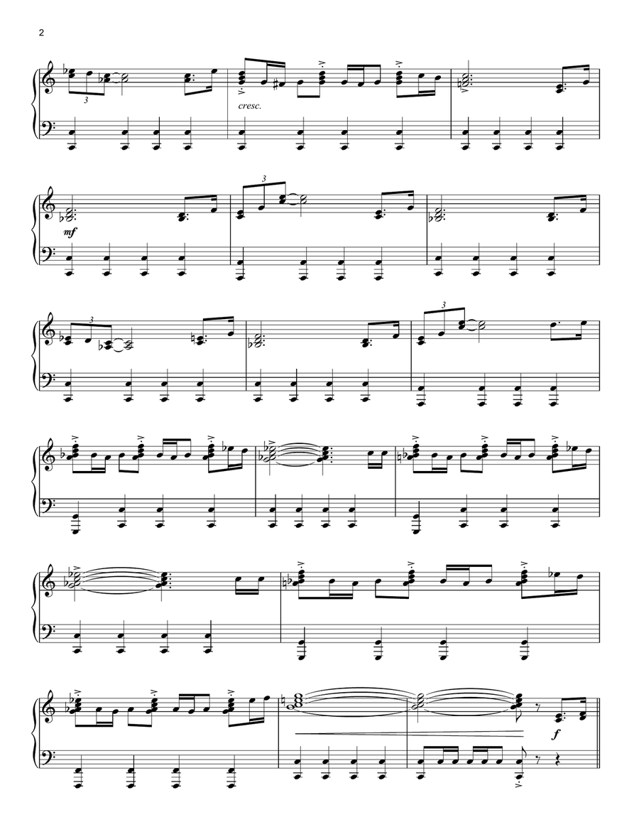 Raiders March Piano Solo scores gallery preview page 2