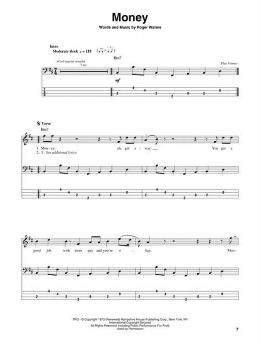 Pink Floyd – Dark Side of the Moon Collection / Songbook scores gallery preview page 5