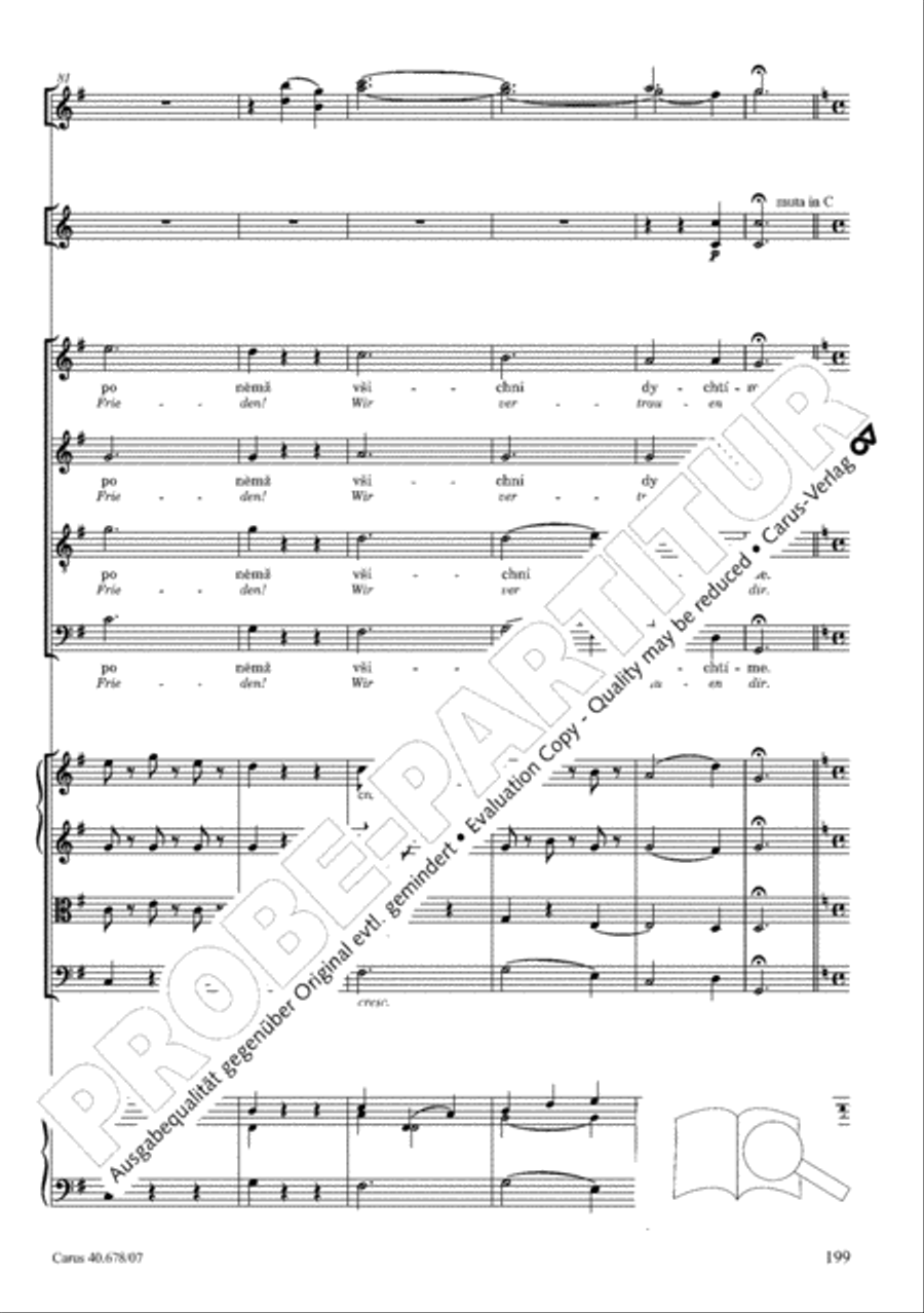 Missa pastoralis bohemica 4-Part scores gallery preview page 212