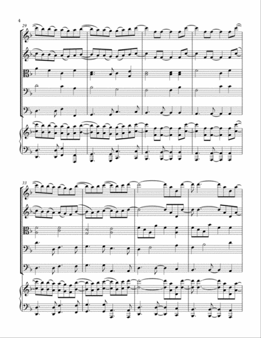 Summer Rain (string quintet and piano) Piano Quintet scores gallery preview page 4