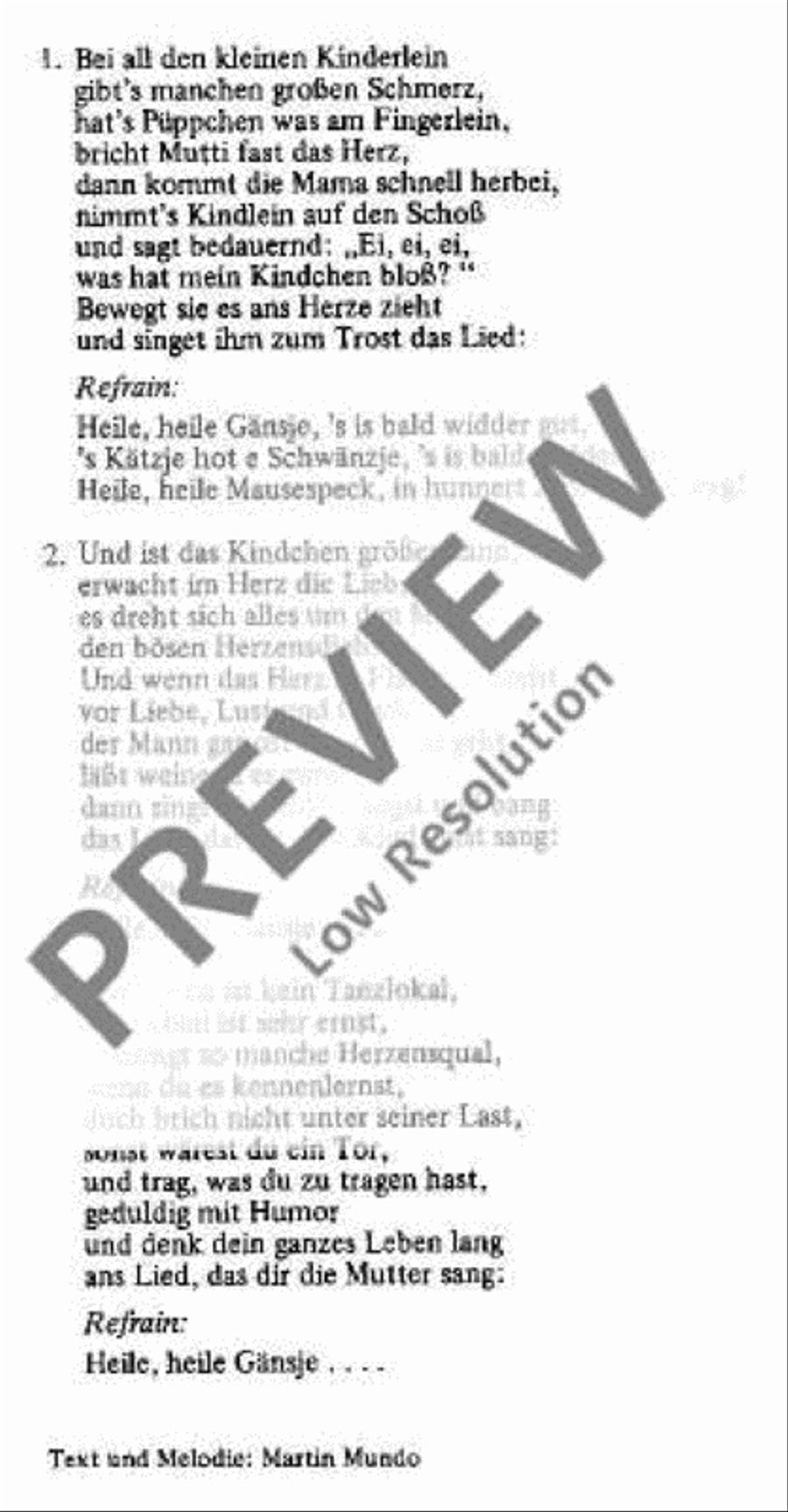 Heile, heile Gänsje Soprano Recorder scores gallery preview page 5