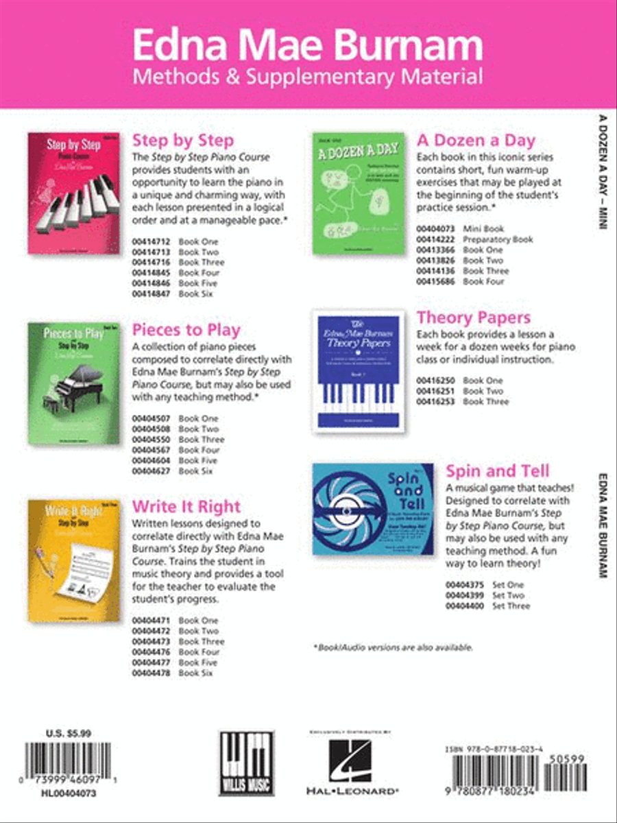 A Dozen A Day - Mini Book